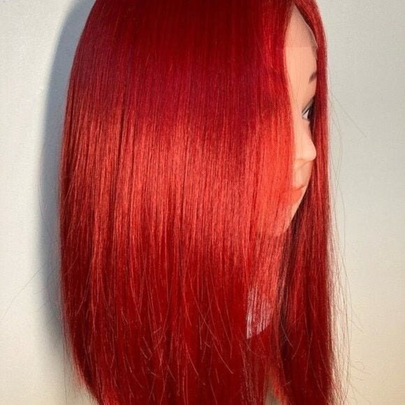 Red Wig,Short Bob Wig,Straight Wig - Picture 2 of 4